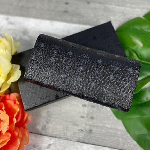 MCM large flap wallet two fold black - Picture 4 of 6